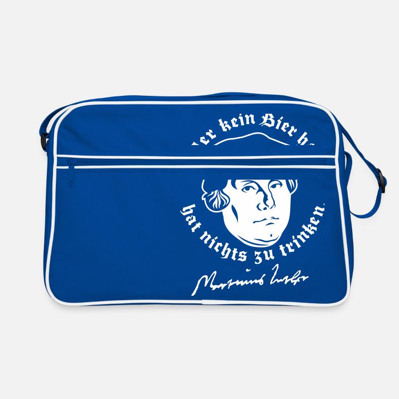 Bier Zitat Martin Luther | www.spassprediger.de Retro Tasche