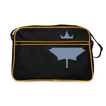 Kanada Canada Ahornblatt - Retro Tasche - Schwarz/Gold - Vorne