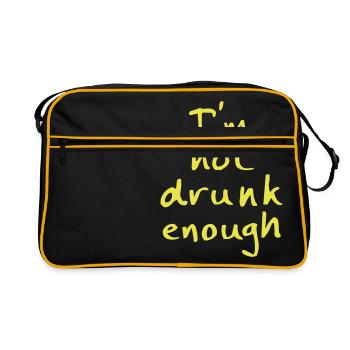 I'm not drunk enough - Retro Tasche - Schwarz/Gold - Vorne