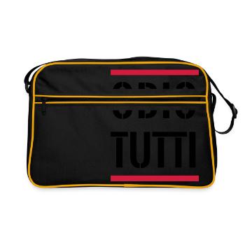 Ich hasse jeden - Retro Tasche - Schwarz/Gold - Vorne