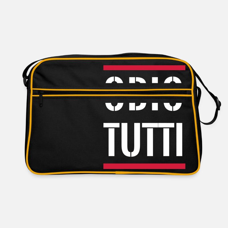 Ich hasse alles weiß Retro Tasche