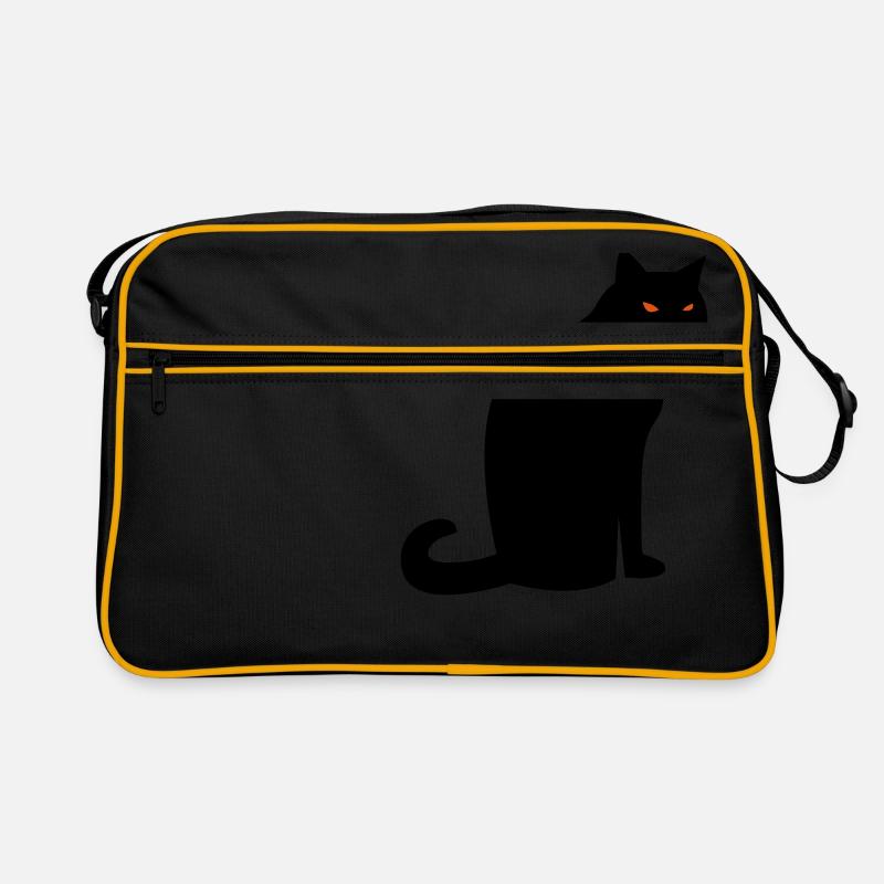 Chat noir effrayant Halloween Sac Retro
