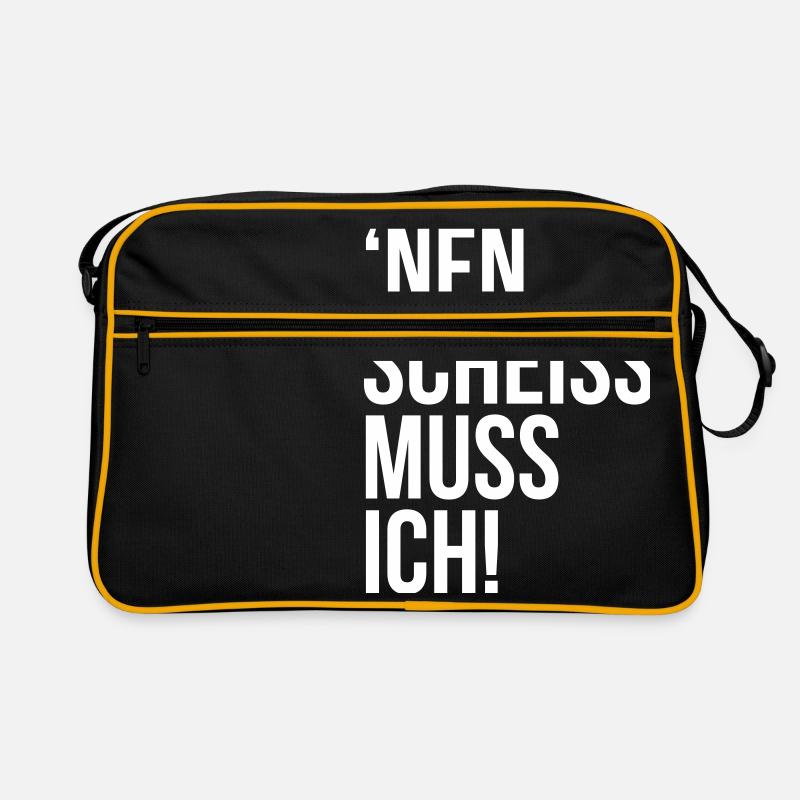 einen scheiss muss ich Spruch Sprüche Statement Retro Tasche