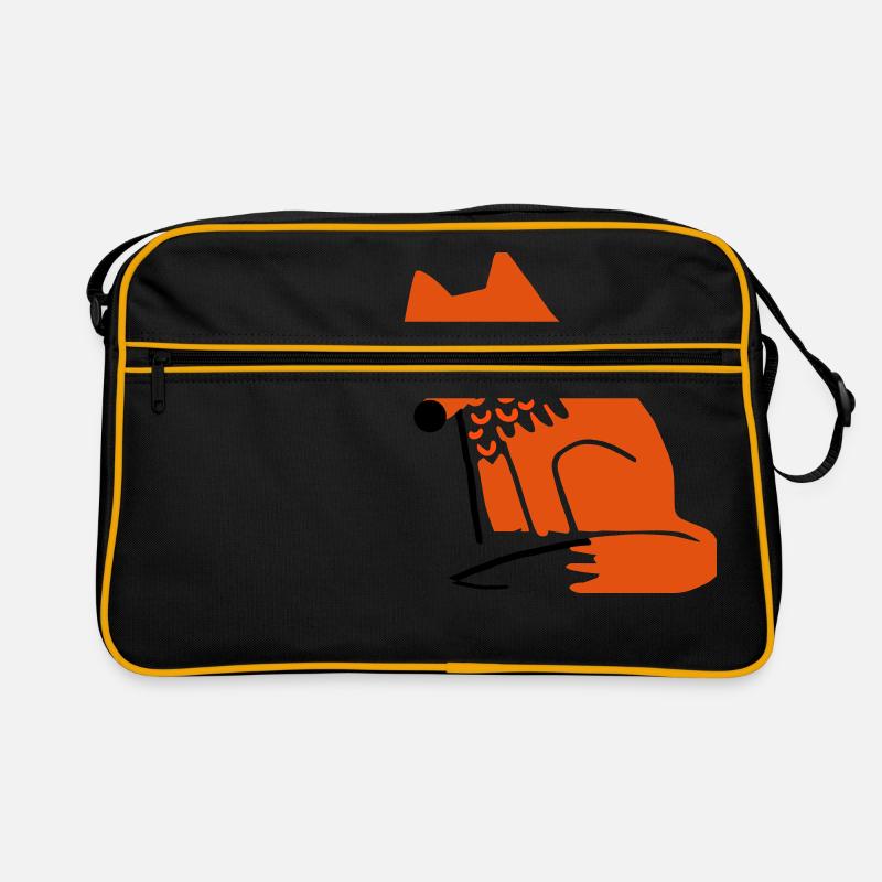 Fuchs Kinderzeichnung Retro Tasche