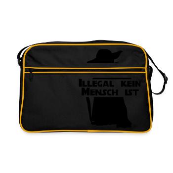Maître Yoda: illégal n'est pas un homme - Sac Retro - noir/or - Devant