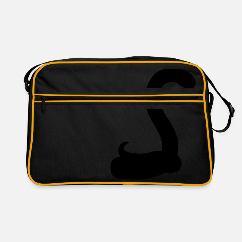 silhouette shadow snake face head gecko egg Retro Bag