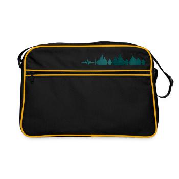 Weekdays - Weekend Frequency Music single color - Retro Bag - black/gold - Front