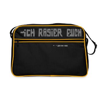 iCH RASiER EUCH ALLE - Retro Tasche - Schwarz/Gold - Vorne