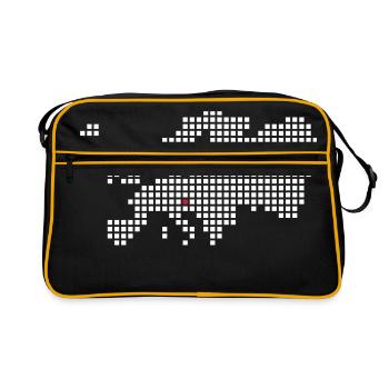 Wien Bratislava Brno Graz Budapest - Retro Tasche - Schwarz/Gold - Vorne
