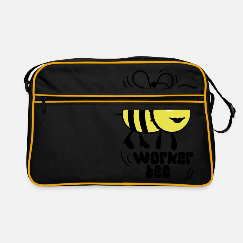"Worker Bee" Corvée - abeilles - Bumblebee - Sac Retro - noir/or
