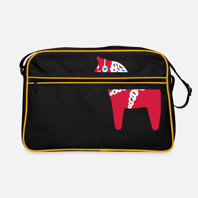 Dala Pferd rot Retro Tasche