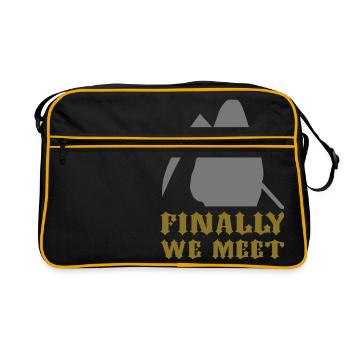 Sensenmann / Reaper / final / Tod - Retro Tasche - Schwarz/Gold - Vorne