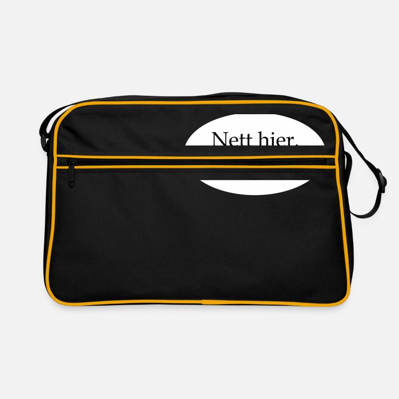 Nice Here Blank Template - Retro Bag - black/gold