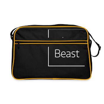 Le respiration la typo de bête bête Monster - Sac Retro - noir/or - Devant