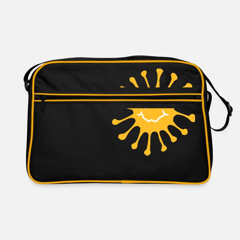lächelnde Sonne Retro Tasche