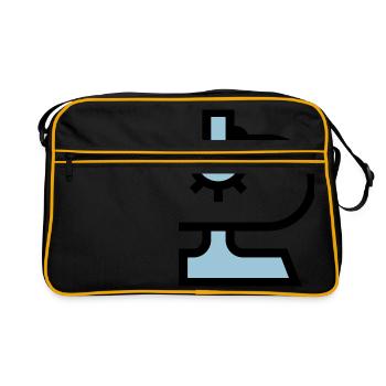 Laboratory microscope - Retro Bag - black/gold - Front