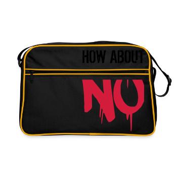 stamp graffiti cool how about no saying funny w - Retro Bag - black/gold - Front