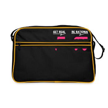 get real - be rational (2c) - Retro Bag - black/gold - Front