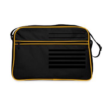 Lignes Gradient Graphique - Sac Retro - noir/or - Devant