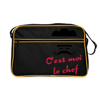 C'est moi le chef - Sac Retro - noir/or - Devant