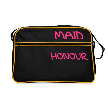 Domestique d'honneur (mariage, nuit de poule, - Sac Retro - noir/or - Devant
