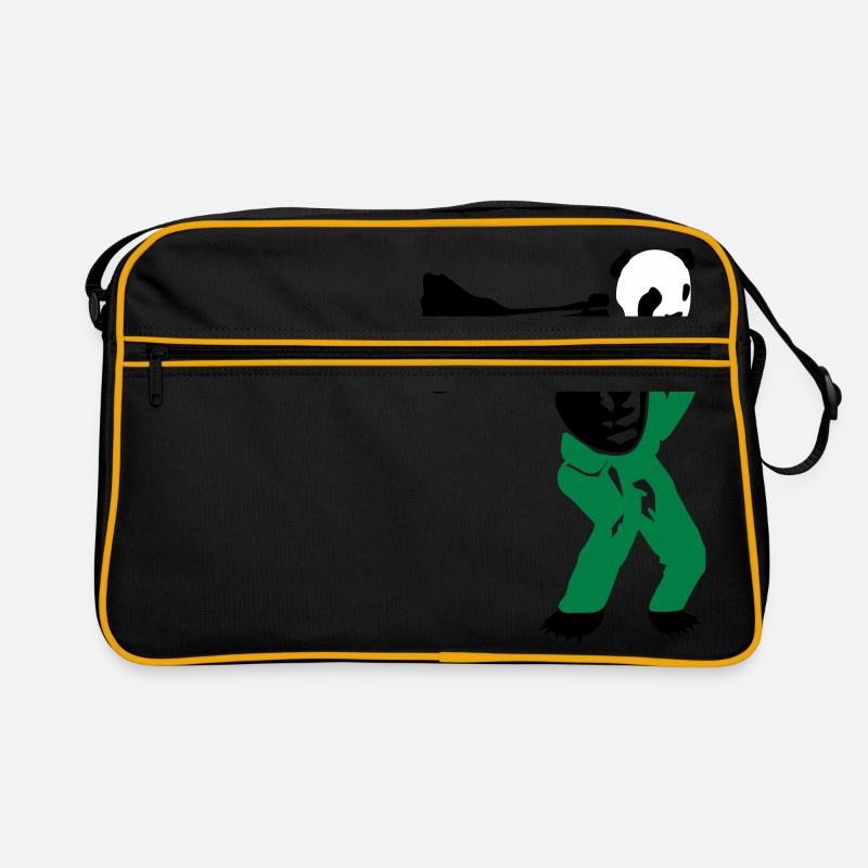 shooting panda Retro Tasche