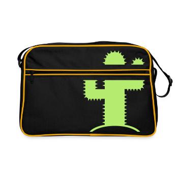 Kaktus - Retro Tasche - Schwarz/Gold - Vorne