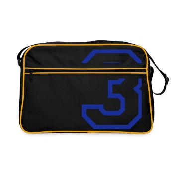 LE NUMÉRO 3-3 - Sac Retro - noir/or - Devant