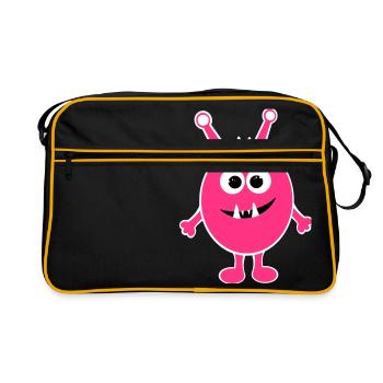 Monster - Retro Tasche - Schwarz/Gold - Vorne