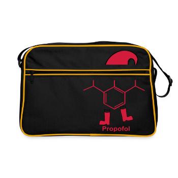 Propofol Père Noël - Sac Retro - noir/or - Devant
