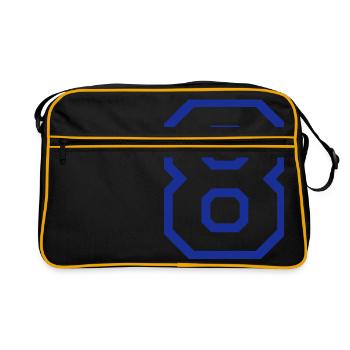 THE NUMBER EIGHT-8 - Sac Retro - noir/or - Devant