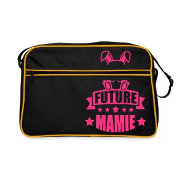 annonce grossesse future mamie - Sac Retro - noir/or - Devant