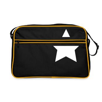 Stern / Star / Sternchen - Retro Tasche - Schwarz/Gold - Vorne