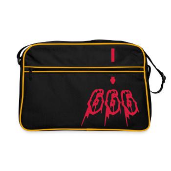 666 The number of the beast. - Retro Bag - black/gold - Front