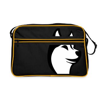 husky - Retro Bag - black/gold - Front