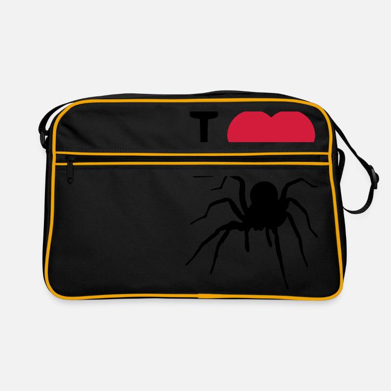 coeur amour j'aime araignée oiseau araignée design clipart Sac Retro