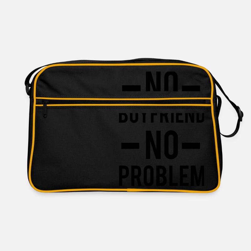 No Boyfriend - Retro Tasche - Schwarz/Gold