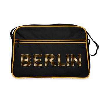 BERLIN Dot font - Retro Bag - black/gold - Front