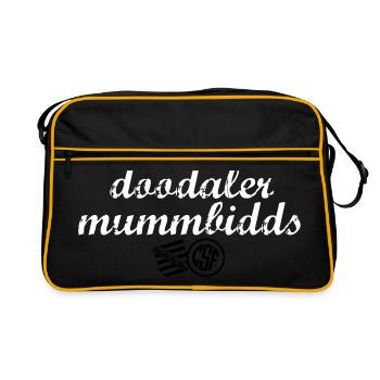 Doodaler Mummbidds - Retro Tasche - Schwarz/Gold - Vorne