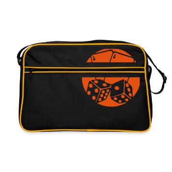 carte poker as des jeu game logo - Sac Retro - noir/or - Devant