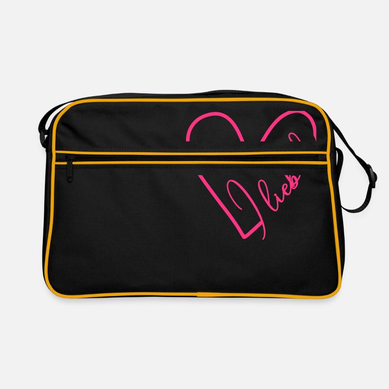Herz I lieb di Retro Tasche