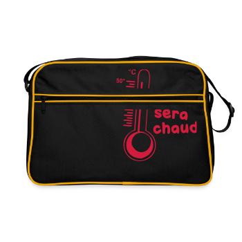 été chaud humour thermomètre temperature - Sac Retro - noir/or - Devant