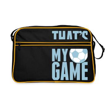 that's my game - soccer - Retro Bag - black/gold - Front