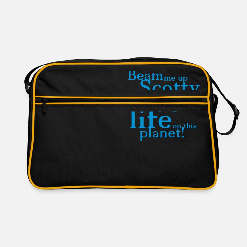 beam me up scotty - Retro Tasche - Schwarz/Gold