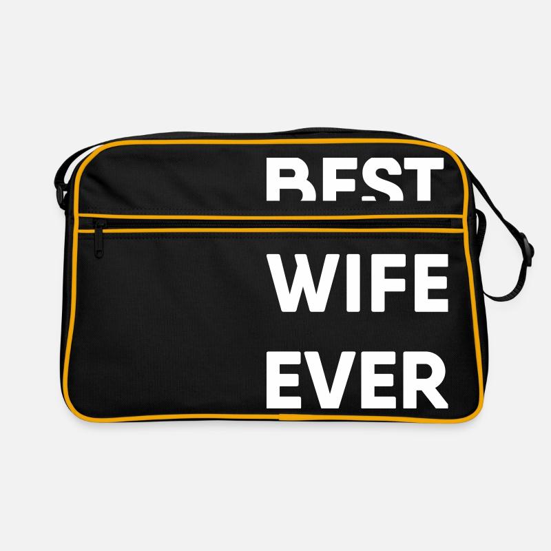 Bester Ehefraun aller Zeiten - Best Wife Ever - Retro Tasche - Schwarz/Gold