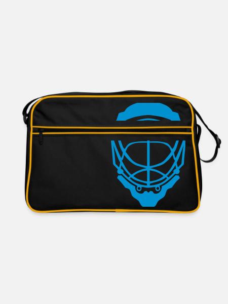 helmet ice hockey goalkeeper - Retro Bag - black/gold - Front