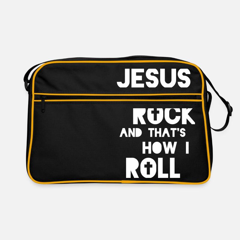 Jésus est mon rocher - cadeau chrétien cool Sac Retro
