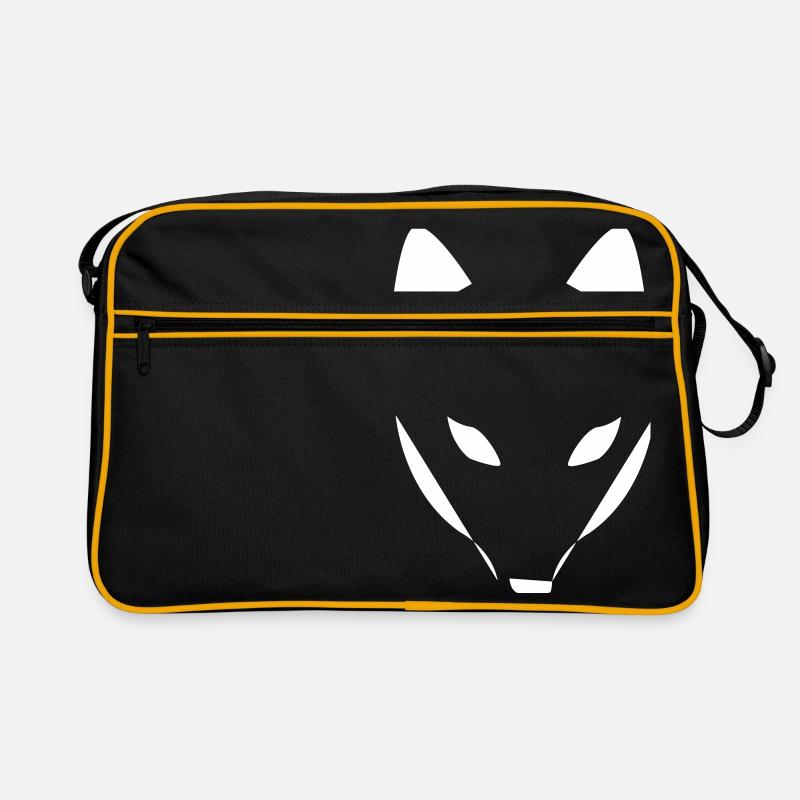 Fuchs designe schwarz weiß Retro Tasche