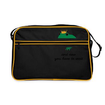 grumpy frog prince - waiting - Sac Retro - noir/or - Devant
