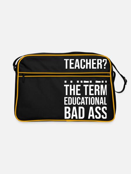 Teacher educational bad ass - Sac Retro - noir/or - Devant
